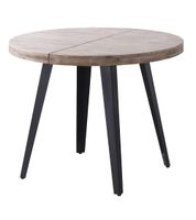 mesa redonda industrial extensible o100 cm pata negra