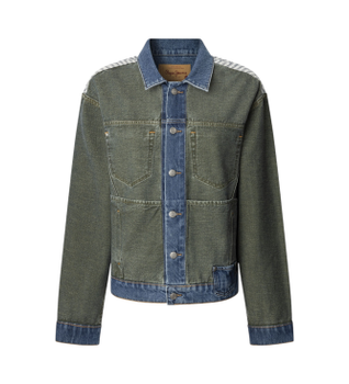 Pepe Jeans para mujer. PL402593 Cazadora Reversible En Tejido Denim verde, azul (L), Casual, Algodón, Sostenible