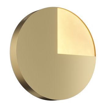 Aplique de pared led 8w moderno y elegante circular dorado ø 25 cm