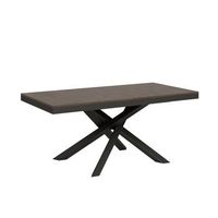 mesa extensible 90x180440 cm volantis evolution nogal estructura antracita