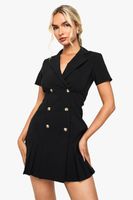 bengaline tennis skirt blazer dress negro