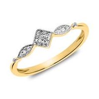 anillo de oro de 14 quilates con diamantes