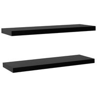 estantes flotantes de pared 2 unidades negro 120x20x38 cm vidaxl