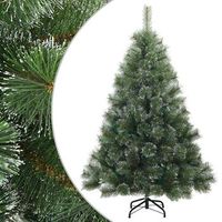 arbol de navidad artificial plegable cubierto de nieve verde vidaxl