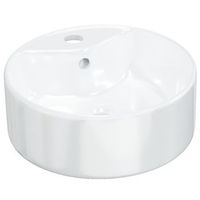 lavabo de bano moderno  lavabo redondo de ceramica blanco 40x145 cm