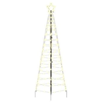 Árbol De Navidad Led Con Estacas De Tierra Cálido 250 Cm Hierro Vidaxl