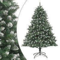 arbol de navidad artificial con soporte pvc 210 cm vidaxl