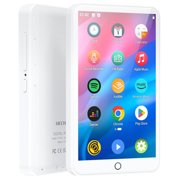 Reproductor MP3 MECHEN Android 9.0 con Bluetooth y WiFi, Reproductor MP3 MP4 con Spotify, Audible, Pandora, Hasta 512 GB (Blanco)