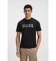 boss para hombre 50554616 camiseta frozen negro 3xl clasico poliester manga corta