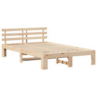 cama matrimonial  cama doble  estructura de cama de madera de pino 120x190 madera natural cfw93007