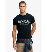 superdry para hombre m1012352a camiseta industry worker relaxed marino s casual algodon manga corta