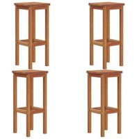 pack 4 uds taburetes de bar  taburete de cocina  taburete alto madera maciza acacia