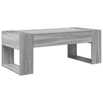 Mesa De Café - Mesa De Centro - Mesa Baja Gris Sonoma 110 X 50 X 41 Cm Madera De Ingeniería