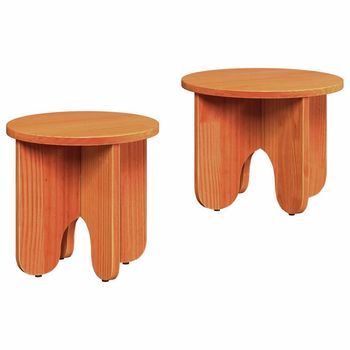 Mesa De Café 2 Uds. Marrón Cera 39.5 X 39.5 X 30 Cm Vidaxl