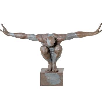 Figura Gimnasta Gris Y Marron