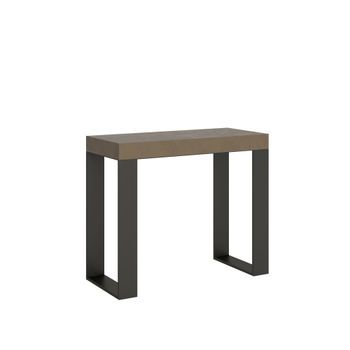 Mesa Consola Extensible 90x40/300 Cm Tecno Premium Gris Paloma