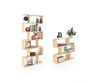 pack estanteria de diseno modular en roble canadian zoe roble canadian 80 x 192 x 24 cm
