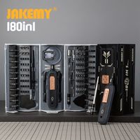 jakemy juego de destornilladores magneticos 180 en 1 - brocas de precision kit de destornillador electrico gafas para iphone herramienta de reparacion de relojes para computadora portatil