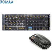 jomaa espana teclado inalambrico bluetooth plegable recargable y set de raton para ipad portatil set de teclado usb para escritorio