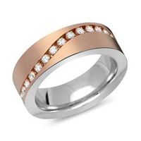 anillo de plata maciza 925 chapado en oro rosa