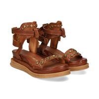 as98 sandalias con plataforma mujer - marron talla 39