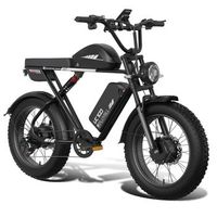 bicicleta electrica bluvall k10 awd fat bike de 20 doble bateria de 2236 wh suspension total negra