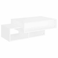 mesa de cafe - mesa de centro madera contrachapada blanco 105x55x32 cm