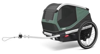 Remolque para bicicletas thule bexey m  mediano  para animales  color verde difuminado