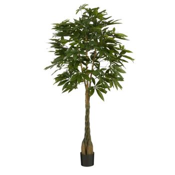 Planta artificial pachira verde  h150xb65xl65cm