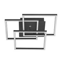 lampara de techo led de aluminio negro