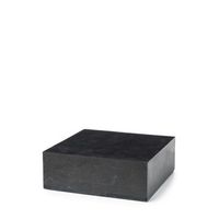 nanay - mesa de centro 80 x 80 x 28 cm en piedra fosil negra