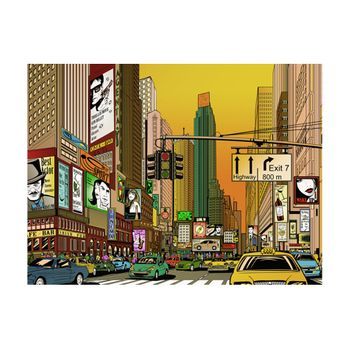 Papel Pintado 3d - Nueva York, Una Ciudad Llena De Vida (350x270 Cm)