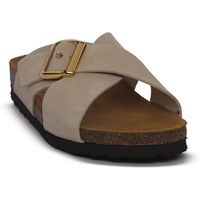 frau sandalias velour cappuccino para mujer
