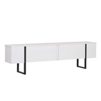soporte de tv de madera onera - 180 x 30 x 45 cm - blanconegro
