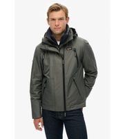 superdry para hombre m5012100a chaqueta cortavientos con capucha gris xxl casual poliester reciclado sostenible
