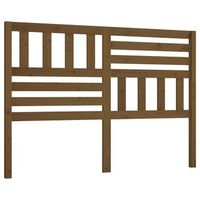 cabecero de cama  panel de cabecera madera maciza de pino marron miel 146x4x100 cm