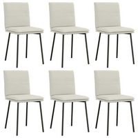 sillas de comedor 6 unidades de terciopelo crema vidaxl