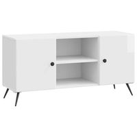 mueble de tv 102 x 345 x 50 cm brillante madera de ingenieria vidaxl
