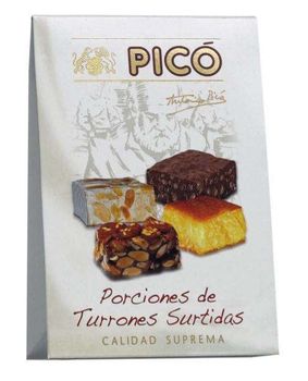 Bolsa de 15 Porciones de turrón económicas y surtidas de 20g marca Picó 300g