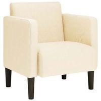 sillon con reposabrazos color crema 54 cm tejido de pana vidaxl