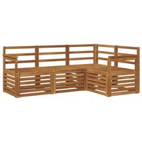 juegos de sofas 4 piezas  mueble de jardin natural madera de acacia solida