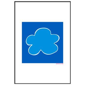 Panorama Cuadro Metacrilato Enmarcado Agatha Ruiz De La Prada Nube Fondo Azul 70x100 Cm