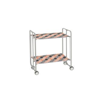 Carrito Auxiliar Plegable Bauhaus Con Ruedas – Armazón Metálico Gris, 2 Niveles, 4 Posiciones Ajustables,,87