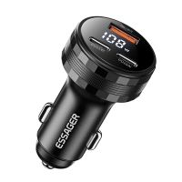mensaje es-cc25 108w adaptador de cargador de coche usb pd de 3 puertos usb-a2usb-c pd30 qc30 soporte fcp afc ip24 c