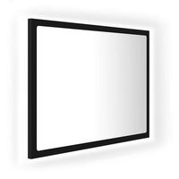 espejo de bano acrilico negro brillo 60x85x37 cm vidaxl