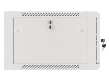 Bastidor de pared Lanberg WF01-6606-10S 6U 60kg gris IP20 cristal templado 600x600x379mm