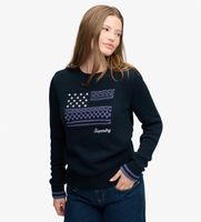 superdry para mujer w6110755a jersey statement cable flag marino m casual algodon