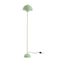 lampara de pie con forma de seta de metal verde alt 160cm