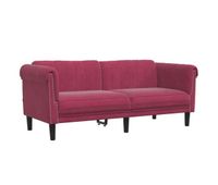 sofa de 2 plazas - sofa de salon - sofa moderno terciopelo rojo tinto