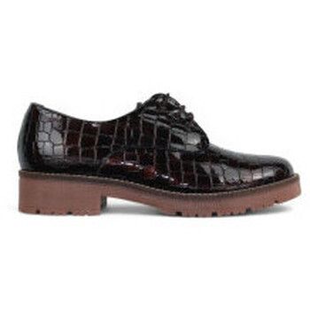 Pitillos Zapatos Mujer zapato cordon piel efecto coco brillo piso bloque goma para mujer